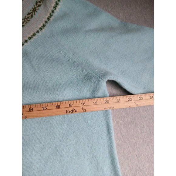 J Crew Sweater XL Cardigan Lambs Wool Fair Isle Preppy Cottage Boho Bohemian - Picture 8 of 12